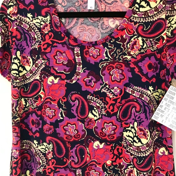 LuLaRoe Classic T Tee Rich Multicolored Pattern XS - Picture 3 of 3